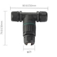 thumbnail image 3 of ruzhgo 2 Set IP68 Waterproof Cable Connector T Shape 5 Pin Cable Wire Gland Sleeve Connector, 3 of 5