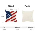 thumbnail image 5 of 4th of July Pillow Covers 20x20 American Flag Memorial Day Outdoor Decor Blue White Stars and Red Stripes Throw Pillows for Couch Pillowcase Decorative Cushion Case for Sofa Bed Set of 2, 5 of 6