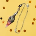 thumbnail image 6 of Natural Crystals Pendulum Gemstone Dowsing Pendulum 6 Faceted Hexagonal Pointed Pendant for Divination, Energy Balancing Pink Colorful, 6 of 8