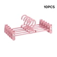 thumbnail image 1 of 10pcs Pants Hangers Plastic Space Saving Non-Slip Skirt Hangers with Clips, 1 of 3