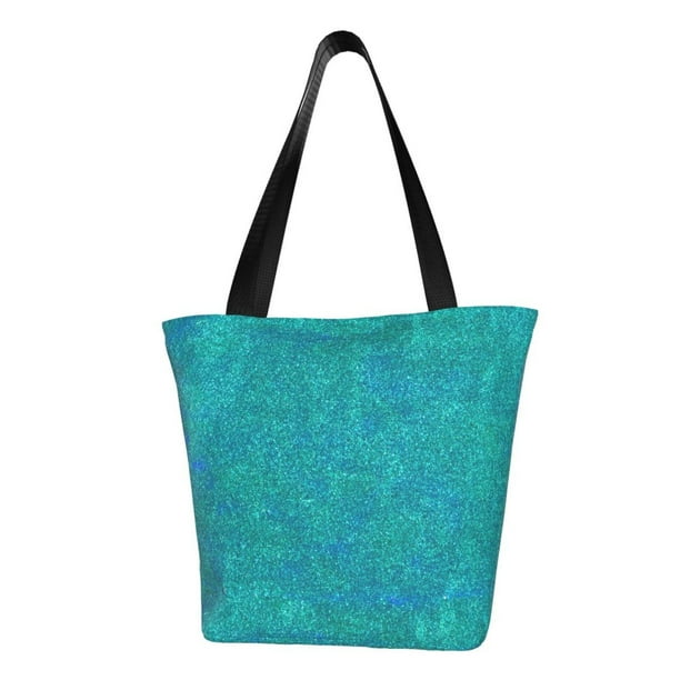 Easygdp Blue Green Glitter Bolso de Hombro para Mujer, Bolso Bandolera y Cartera de Mano Elegante para Uso Diario