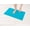Aqua Blue, variant on American Soft Linen, Slip Reducer Bath Rug, 100% Cotton 17x24 inches, Soft Absorbent Bath Mat Rugs, Dark Gray
