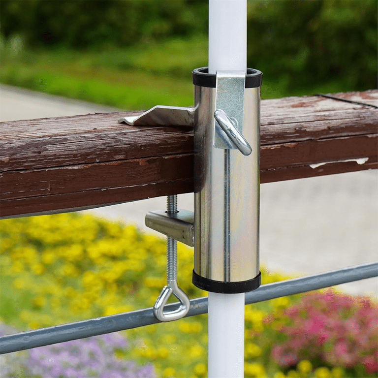 cutlery holder patio umbrella attachment Foozet this umbrella holder for deck railing is tough enough to withstand outdoor elements DIY Patio Umbrella Holder attach