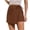 Coffee, variant on Purcolt Women's Wrap Skort with Built-In Shorts, High Waist Pull-On Mini Length A-Line Athletic Shape Lightweight Stretch for Tennis Golf and Everyday Wear