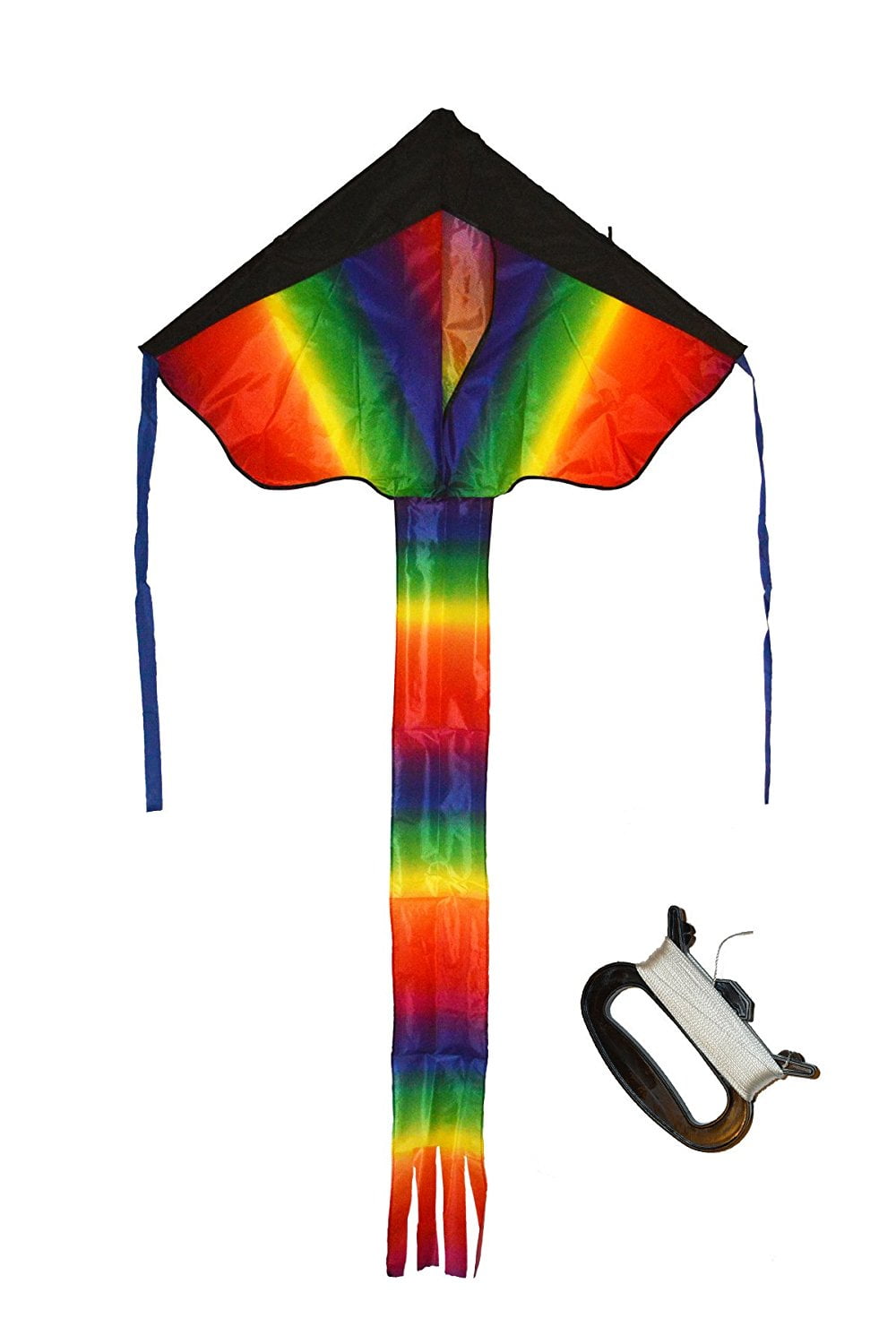 33ft Nylon Rainbow Delta Kite Tail Easy Flyer für Kinder und Erwachsene 