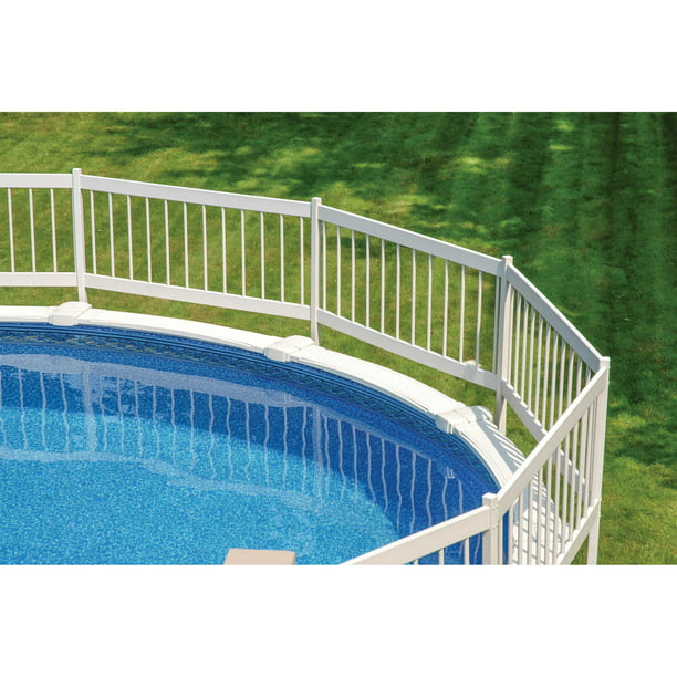 Gli Above Ground Pool Fence Kit White, Fencing For Above Ground Pools
