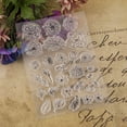 thumbnail image 4 of BYNNIX Flower Stamp Silicone Clear Seal Handmade Paper Card Projects Decorating for Christmas New Year Greeting Card Decor, 4 of 6