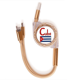 thumbnail image 1 of Cuba bandera nacional rojo patron azul Cable de carga telescópico múltiples USB tres en uno, 1 of 3