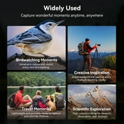 45X Wireless Digital Telephoto Lens, High Power HD Electronic Telephoto Phone Lens with 2.4G Wi-Fi Connect, 32GB TF Card, 1500mAh Battery for Birdwatching, Watch Concerts, Watch Match, Moon Viewing