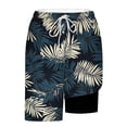 thumbnail image 4 of Guluxicc Mens Swimming Trunks with Compression Mesh Liner 2 in 1 Quick-Dry Swim Shorts with Pockets Summer Board Shorts, 4 of 5