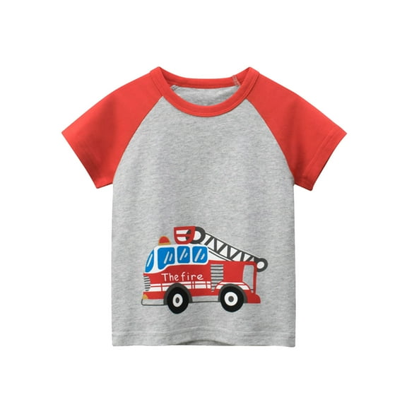 Vedolay Going Out Tops For Boy Boy Shirt Dinosaur T-Shirt Toddler Summer Short Sleeve,Red 1 Year