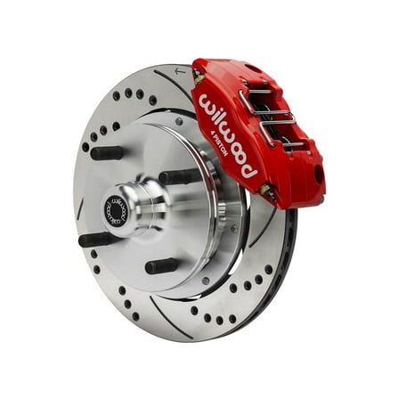 Wilwood 140-17474-DR Powerlite Front Big Brake Kit with Lines, 11.38", Drilled, Red, For 1973-1976 Porsche 914