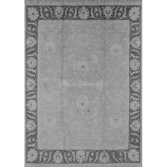 Ahgly Company Indoor Rectangle Oriental Gray Industrial Area Rugs, 5' x 7'