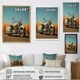 thumbnail image 4 of Designart "Vintage Cruising On A Motorcycle" Motorcycle Canvas Wall Art, 4 of 7