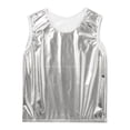 thumbnail image 4 of YIZYIF Big & Little Boys Girls Metallic Cropped Tank Top Dance Performance Gymnastic Tops Costume,Sizes 1-18, 4 of 6