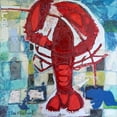 thumbnail image 2 of Ferrell, Erin McGee 26x26 Gold Ornate Wood Framed with Double Matting Museum Art Print Titled - Brilliant Maine Lobster III, 2 of 4