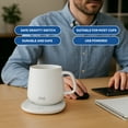 thumbnail image 6 of Sealy Coffee Mug Warmer with White Mug, USB Powered Set with Temperature Control & Auto Shutoff, 6 of 7