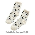 thumbnail image 3 of Women Winter Fuzzy Plush Slipper Socks Cute Cartoon Cow for Cat Animal Pattern Cozy Warm Fluffy Sleep Stockings Foot War, 3 of 21