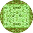 thumbnail image 1 of Ahgly Company Indoor Round Oriental Green Traditional Area Rugs, 3' Round, 1 of 1