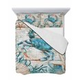thumbnail image 7 of Teal Crab Coastal Twin Size Down Alternative Comforter, Lightweight Comforter Quilt Bedding Set with Pillow Shams Summer Beach Nautical Starfish Retro All Seasons Bed Comforter Duvet Insert 68"x86", 7 of 7