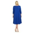 thumbnail image 4 of Pastel by Vivienne Women's A-Line Trapeze Midi Dress Plus Size Royal Blue XXX-Large, 4 of 4
