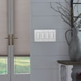 thumbnail image 4 of Placa de Pared Lutron CW-4-WH Cubierta Sin Tornillos Blanca de 4 Módulos, 4 of 6