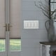 thumbnail image 4 of Cubierta de pared Lutron Claro 4 Gang, sin tornillos, color almendra, 4 of 5