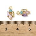 thumbnail image 3 of 20pcs Brass Micro Pave Cubic Zirconia Rectangle golden 12x6.5x3mm Hole: 1mm, 3 of 3