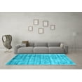 thumbnail image 3 of Ahgly Company Indoor Round Abstract Light Blue Contemporary Area Rugs, 3' Round, 3 of 4