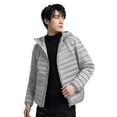 thumbnail image 2 of JTieacloth Warm Winter Coats Large Men's Solid Color Hooded Jacket Men's Slim Fit Warm Jacket Gray, 2 of 6