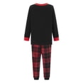 thumbnail image 4 of Conjunto de pijamas navideños familiares a juego con estampado de árbol de letras y cuadros. Pijamas de vacaciones para papá, mamá y niños., 4 of 10
