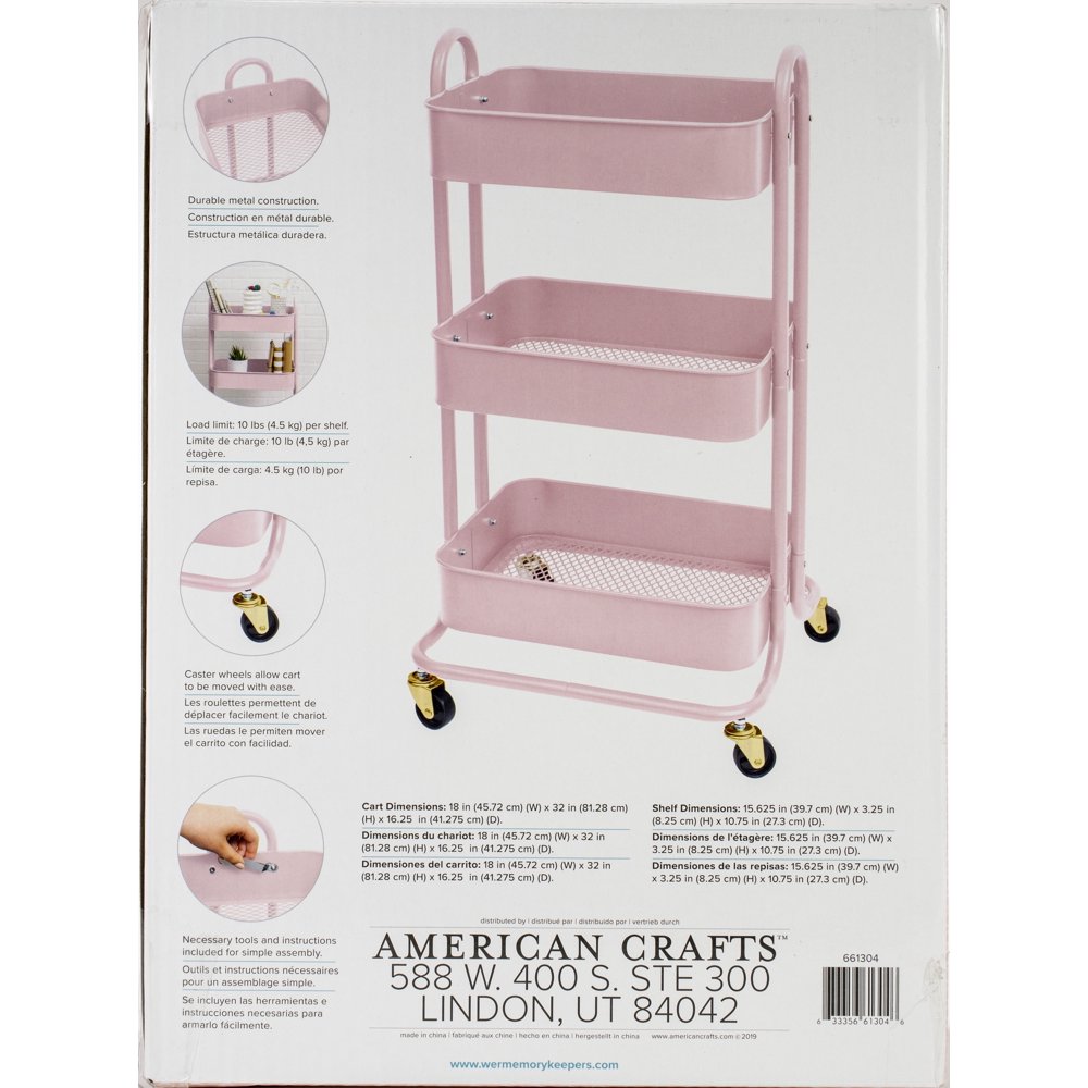 We R A La Memory Keepers Storage Cart With HandlesPink