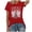 Red, variant on LUOGENLI Tops for Women Dressy Casual Country Country Music Shirt for Women Vintage Tennessee Graphic Tshirts Western Short Sleeve Tee Tops Red Size L