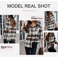 thumbnail image 3 of Dokotoo Womens Shackets Plaid Button Down Shirt Jacket for Women Long Sleeve Flannel Shirts Oversized Blouses Tops With Pockets Size Large US 12-14, 3 of 7
