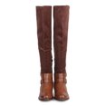 thumbnail image 4 of Qupid DC10 Women Mix Media Over the Knee Monk Strap Zip Motorcycle Boot, 4 of 6