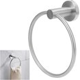 thumbnail image 3 of Rings Towel Holder, Stainless Steel Hand Towel Rack Wall Mounted Hand Towel Rings Hardware Accessories for Bathroom Kitchen(223130 Brushed Towel Ring), 3 of 5