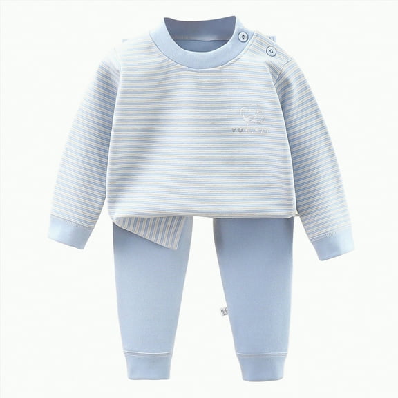 UAYOTSE Toddler Baby Boy Fall Winter Clothes Printed Little Boy Outfit Letter Long Sleeve Sweatshirts and Jogger Pants Set(3-4 Years,B186-Light Blue)