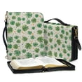 thumbnail image 3 of FOR U DESIGNS Green Leaves Bible Case with Shoulder Strap Leather Bible Bags for Men Size 2X-Large Lightweight Bible Carrying Case with Handle and with Zipper Bible Book Carrying Case, 3 of 7