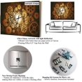 thumbnail image 4 of DesignArt White Stained Glass Floral Art Large Wall Clock, 4 of 4