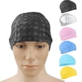 thumbnail image 3 of jinwen Unisex Waterproof Breathable PU Swimming Cap Hair Short Hair - Light blue, 3 of 9