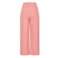 thumbnail image 6 of ClodeEU Women's High Waist Wide Leg Y2K Striped Pants with Drawstring, Long Trousers with Pocket Red,Womens Plus L, 6 of 6