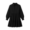thumbnail image 7 of QSAWXQZ Women's Long Sleeve Mini Dress V Neck Tiered Ruffle Hem Lantern Sleeve A Line Dress for Casual Fall S, 7 of 7