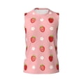 thumbnail image 6 of Lsque Strawberries Print Men's Cotton Blend Sleeveless Muscle Shirts (S-3XL)- Moisture Wicking, Odor Protection, UPF 30+,XX-Large, 6 of 8