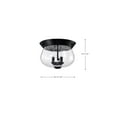 thumbnail image 4 of Nuvo Lighting Boliver 3 Light Flush Mount - Matte Black Finish - Clear Seeded Glass, 4 of 15