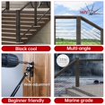 thumbnail image 3 of Muzata 50 Pares Kit De Barandilla De Cable Negro 1/8"" Swage Toggle Turnbuckle Hardware De Barandilla De Cable Negro T316 Acero Inoxidable Para Poste De Madera Sistema De Barandilla De Cable Woodblack, 3 of 5