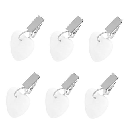 

6 Pcs Heart Shaped Tablecloth Holder Tablecloth Holders Table Runner Clips Table Cloth Fixing Clips Table Cloths White