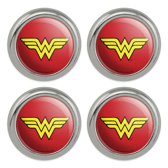 Wonder Woman Classic Logo Metal Craft Sewing Novelty Buttons - Set of 4