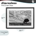 thumbnail image 4 of Stupell Industries Rustic Lodge Solitary Tree Beneath Clouds Black Framed Print Under Glass, 20 x 14, by Jon Evan, 4 of 8