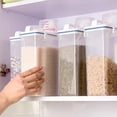 thumbnail image 4 of Naturegr 3L Grain Bin Easy to Carry Space-saving PP Portable Sealed Rice Storage Container for Kitchen, 4 of 7