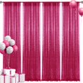 thumbnail image 1 of Cortinas con lentejuelas como telón de fondo, color fucsia, 61 cm x 244 cm, 1 of 9